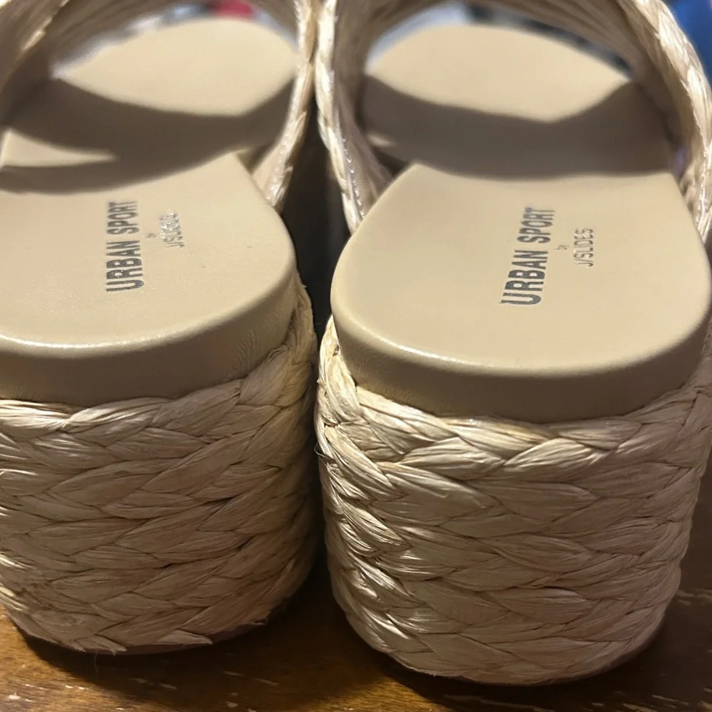 J/Slides Urban Sport Women's Quiver Crossover Espadrille Platform Slide Sandals